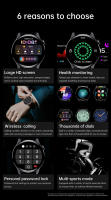 Relojes mujer inteligentes Fitness hombre Bluetooth llamada sano ritmo cardíaco presión arterial reloj inteligente - details 1