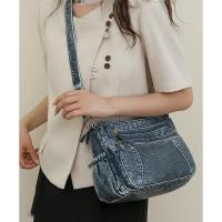 Bolso Hobo de cuero para mujer, bolso de mezclilla Retro, bolso cruzado grande, bolso de hombro informal, monedero - details 0