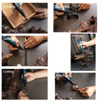 1 juego Torno eléctrico pequeño DIY, herramienta eléctrica manual para el grabado de jade en casa, herramienta de pulido, juego de torno eléctrico recargable por USB, torno eléctrico, torno pequeño eléctrico, herramienta eléctrica - details 9