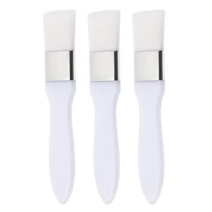 Scttomon Mascarilla Facial Flexible Herramienta de Aplicador de Mascarilla de Barro para Cuidado de la Piel de Belleza 3pcs Blanco - 1