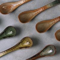 Cuchara de Cerámica de Alto Valor Cuchara de Sopa para Comer y Beber Vajilla Retro para Cocina Japonesa - details 2