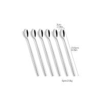 8/12 Piece Ice Cream Spoon Stainless Steel Iced Tea Spoons for Mixing Cocktail Stirring Tea Coffee Milkshake Cold Drink - details 0