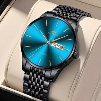 Reloj de cuarzo minimalista para hombre con calendario doble - details 7