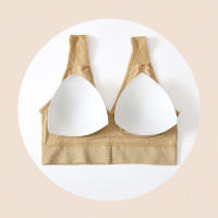 Sports bra women solid color fitness top gym yoga athletic tight workout soft brassiere padded - details 3