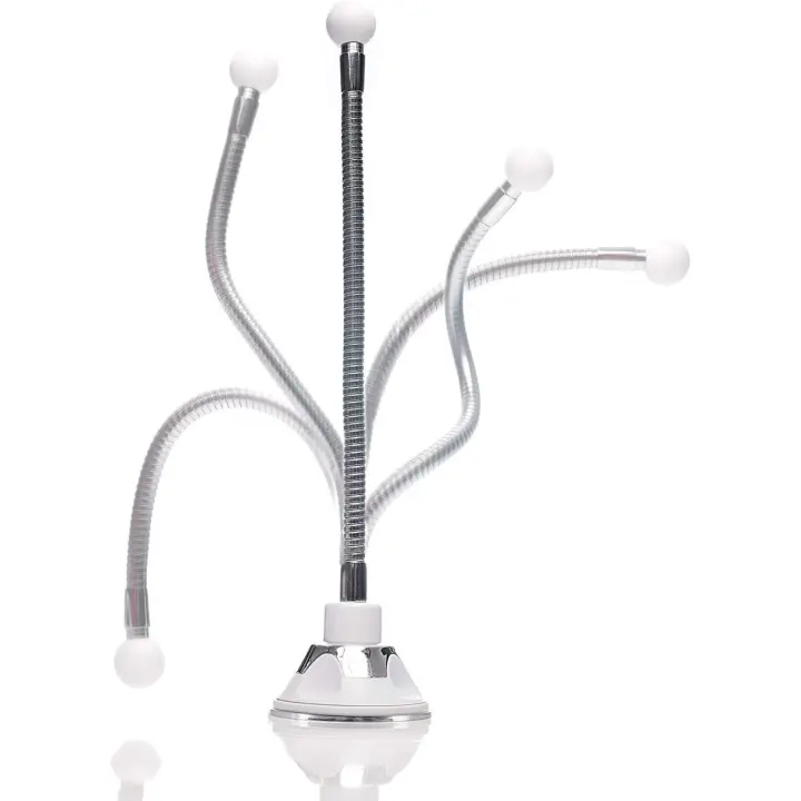 Fancii Accesorio de cuello de cisne cromado con ventosa de bloqueo, para las series de espejos LED Luna, Mira y Maya (espejo no incluido) - 1