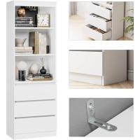 Estantería de Madera de 180cm con 3 Cajones Ideal para Oficina, Salón Organizador de Documentos, Archivadores, Carpetas, Libros - details 19
