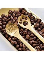 1PC Creative Cute Cat Claw 304 Stainless Steel Spoon Hollow for Ice Cream Coffee Tea Dessert Spoon Kitchen Tableware Accessories - details 8