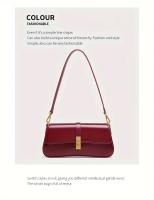 Bolso baguette elegante para mujer - Bolso bandolera desmontable elegante con cierre en tono dorado, marrón/negro, versátil para uso diario, accesorio elegante, artesanía de alta calidad - details 24