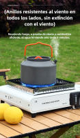 Hornillo de gas portátil, Estufa de cassette portátil, compacto de camping con maletín de transporte, cocina de exterior regulable continuamente con encendido piezoeléctrico automático, Estufa cassette de doble uso ESTUFA DE GAS PORTÁTIL - details 8