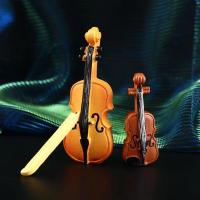 Instrumento de música en miniatura, miniviolín de resina, adornos decorativos para casa de muñecas, manualidades, manualidades, hogar, Bar - details 2