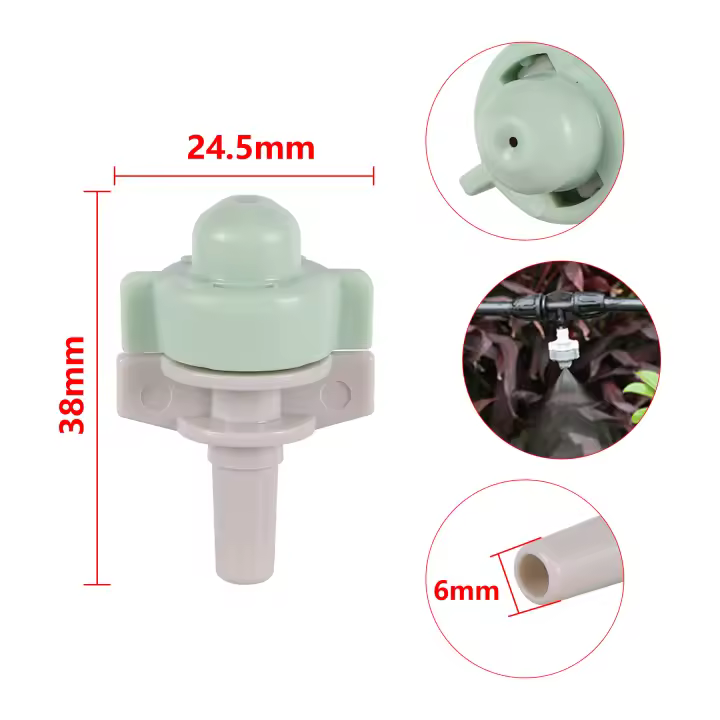 Boquilla de pulverización de micronebulización, atomización de jardín, refrigeración, riego, humidificación, eliminación de polvo, pulverizador nebulizador, 20 piezas, 6mm - 1