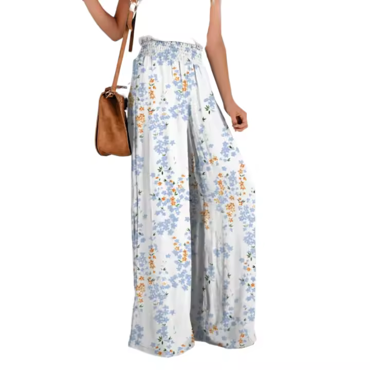 Pantalones de Moda para Mujer Impresos Cómodos, Elegantes, Anchos Estilo Informal de Primavera/Verano - 1