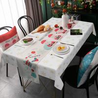 Mantel rectangular de Navidad, decoración de copo de nieve blanco, mantel impermeable, cubierta de mesa de vacaciones, decoración de fiesta y Cena - details 2