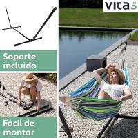 Hamaca de Acero Sólido Portátil Hamaca para 2 Personas con Mesa Auxiliar - details 79