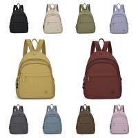 Mochila portátil de nailon para mujer, mochila informal ligera, impermeable, con múltiples bolsillos, con asa, Color sólido - details 0