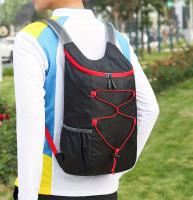 Mochila Plegable Ligera para Senderismo, Viajes y Aventuras al Aire Libre - Correas de Hombro Ajustables, Múltiples Compartimentos, Negra con Detalles Rojos, Diseño Compacto para Almacenamiento Fácil - details 15