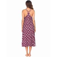 Primavera Verano Mujer Homewear Pijamas Vestido de tirantes Impreso Casa Casual Camisón Mujer - details 23