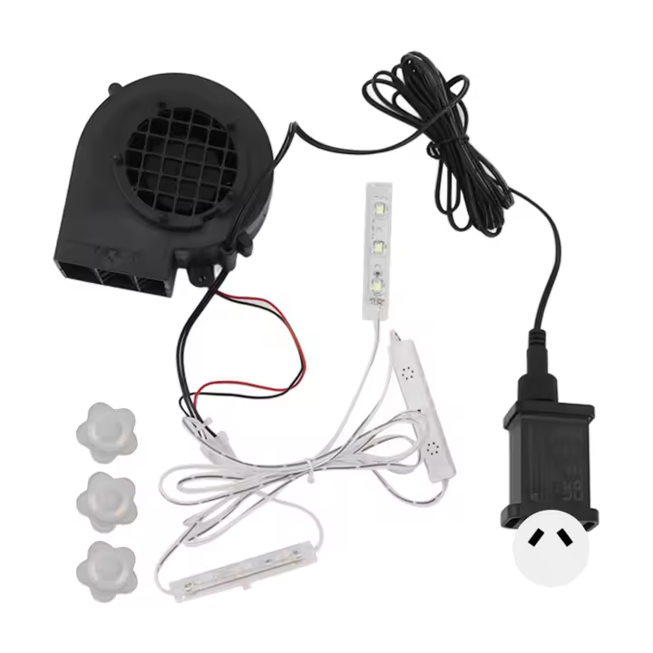 Soplador de aire inflable de Navidad, bomba con 3 juegos de bombillas LED blancas para decoraciones navideñas al aire libre, enchufe AU de 100-240v - 1