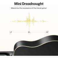 4/4 para Adulto Principiantes Guitarra Kit Mini Jumbo Cutaway 40 Pulgadas con Pickup Bolsa Cuerda Afinador Negro - details 7