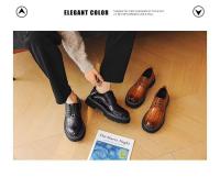Zapatos de vestir gruesos hechos a mano para hombre, informales, de cuero, de alta calidad, color negro, para fiesta de lujo - details 16