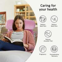 Cojín de lectura XL Almohada cervical extraíble para cama y sofá Almohada lumbar ideal para adultos con espuma viscoelástica Gris - details 20