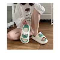 Suaves Zapatillas de Lino para Mujer Suela Gruesa, Antideslizantes, Dibujo de Rana para Todas las Estaciones - details 12