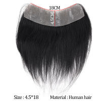 SHANGKE-tupés sintéticos para la frente, peluquín corto y recto estilo V, extensión de cabello, flequillo de cabello Natural 100% - details 15