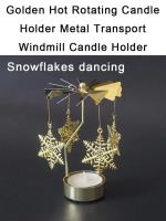 Velas Giratatorias de Metal en Formas de Copo de Nieve y Ángel Portavelas para Té Romántico, Boda, Decoración del Hogar en Navidad - details 39