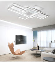 Lámpara de Techo Rectangular Grande TOMAXIN 140CM para Sala Dormitorio Iluminación Moderna Led Control Remoto Material Aluminio Producto Peligroso Normal - details 4