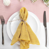 Juego de 30 telas de algodón de gasa, 30x30cm, decoración de boda, uso diario, cena, té, mesa, pueblo, servilletas de Navidad - details 31