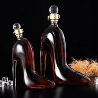 Botellas de whisky con forma de tacones altos, 375ml, 700ml, cristal, Merlot, ron, vodka, botellas, dispensadores de vino, herramientas de bar - details 0