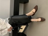 Tacón grueso negro Mary Jane zapatos zapatos de las mujeres nuevo simple y versátil boca ligera correa de metal de una palabra zapatos individuales - details 16