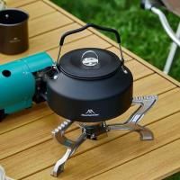 Tetera ultraligera con asa para camping, tetera de metal para paisaje al aire libre, camping y cocina, 1,4 litros - details 2