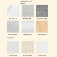 Ventosa de distancia ajustable, estante para tapas de ollas, ahorra espacio, soporte para tapas de ollas de montaje en pared de estilo nórdico, Color crema sin perforaciones - details 9