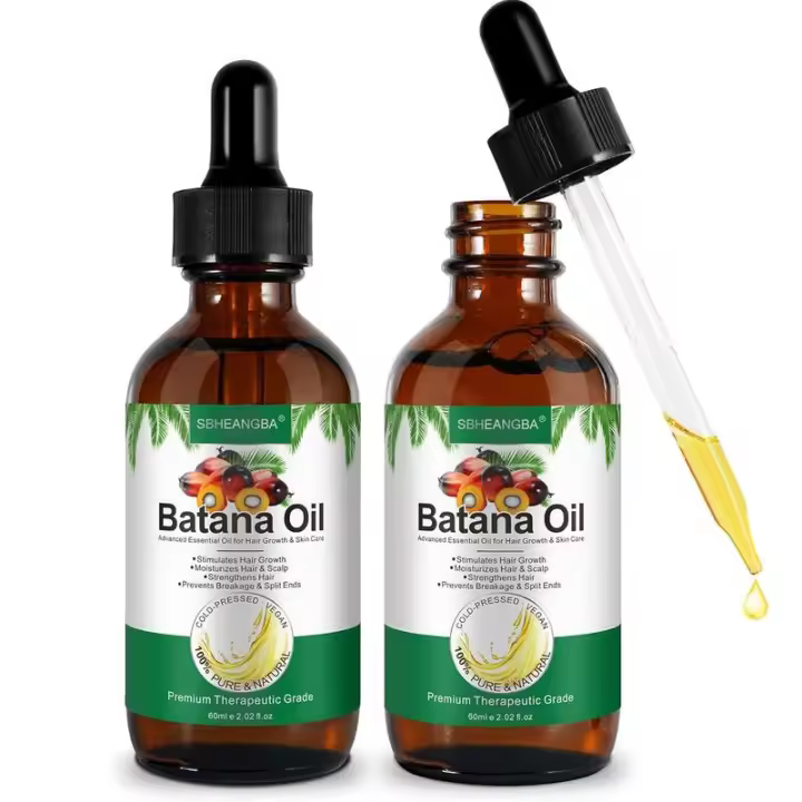 Aceite SBHEANGBA, 60 ml, 100% puro, natural, prensado en frío para el crecimiento, mejora y radianes de la piel, deja su cabello más suave y aceite - 1