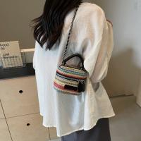Bolso Cruzado de Tela Tirada a Rayas Chic Versátil para Uso Diario y Viajes - details 5