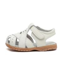 Sandalias planas de piel auténtica con punta cerrada para niños y niñas, zapatos de verano, suaves - details 7