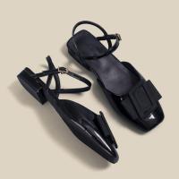 Sandalias de tacón grueso de las mujeres 2025 nuevo verano exterior desgaste de gama alta cabeza cuadrada antideslizante zapatos Mary Jane - details 3