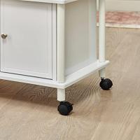 Mueble Microondas Cocina Estante de Cocina Carrito Auxiliar con Ruedas Blanco 40 x 60 x 114 cm FRG12-W ES - details 6