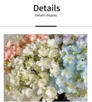 4 uds/paquete de flores de jazmín artificiales blancas, ramos artificiales decorativos DIY, flores falsas de plástico de simulación - details 1