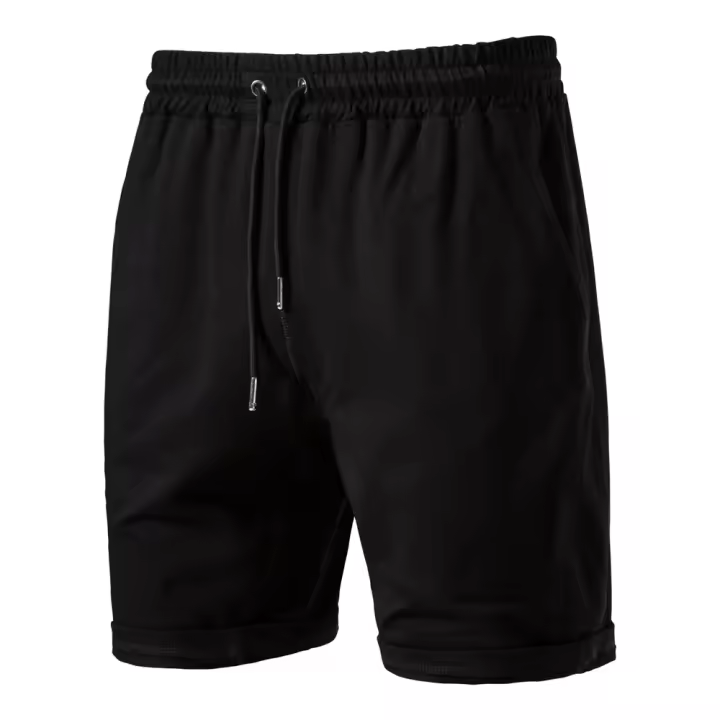 Pantalones de chándal informales para la playa de verano, pantalones cortos rectos japoneses de pelo rizado lavado para hombre, cinco puntos - 1