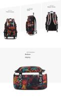 Mochilas impresas de moda para hombres y mujeres, estudiantes de secundaria y estudiantes de secundaria, interfaz usb, mochilas con patrones geométricos personalizados - details 23