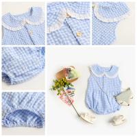 -Body de Algodón para Bebé y Niña, Sin mangas, Ropa de Verano, Lindo A cuadros, Princesa, Color Dulce - details 6
