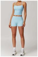 Conjunto de Yoga de Alta Cintura Top Deportivo Halter para Mujer Leggings de Cintura Afilada - details 3