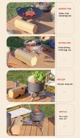 Estufa plegable portátil para acampar, sistema de calefacción de Gas de 2600W para senderismo al aire libre, viajes, cocina, parrilla, Cassette - details 7