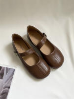 Francés de fondo plano cabeza redonda boca poco profunda solo zapatos nuevo temperamento retro desplazamiento noche Mary Jane zapatos zapatos de mujer - details 4