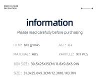 Kit de Bloques de Construcción de Flor Eterna de Fantasía 917PCS Ladrillos Creativos para Adultos y Niños Decoración de Escritorio Juguetes STEM - details 10