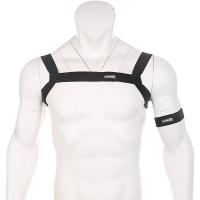 Lencería Correas De Arnés De Los Hombres Cuerpo Sexy De Pecho Disfraces Traje De Bondage De Alta Elasticidad Con Brazalete Club Nocturno De Hombre - details 0