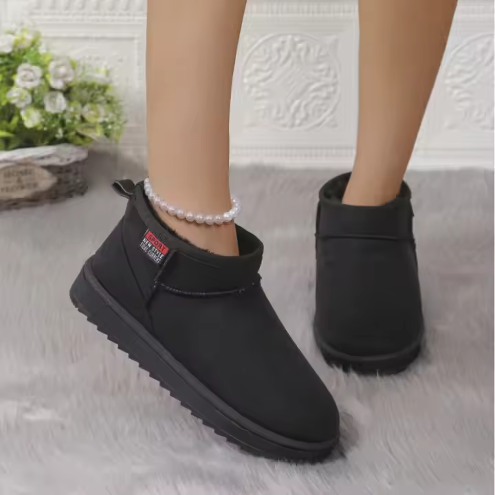 Nuevas botas de nieve, zapatos cortos de algodón para mujer, zapatos de pan cálidos engrosados - 1