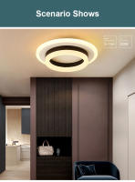 Lámpara de Techo Redonda y Cuadrada LED TOMAXIN 20CM para Habitación Luz de Pasillo Interior Cambiable de Color Moderna 220V - details 2